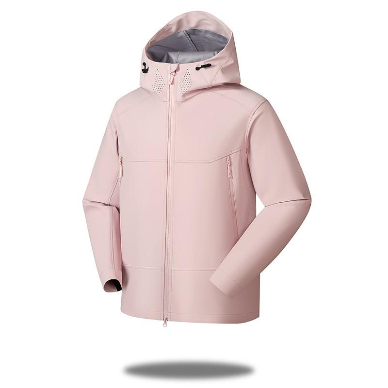 Unisex Hooded Softshell Jacket Windproof Waterproof Outdoor Lightweight Fall Winter Coat