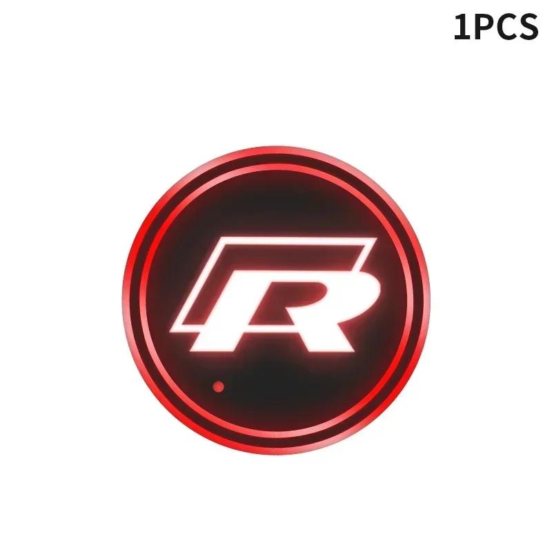 

2026 Hot For Volkswagen VW 1/2pcs Car Luminous Coaster Non-Slip Mat For Volkswagen VW Touran Beetle Golf Passat Jetta Polo Bora