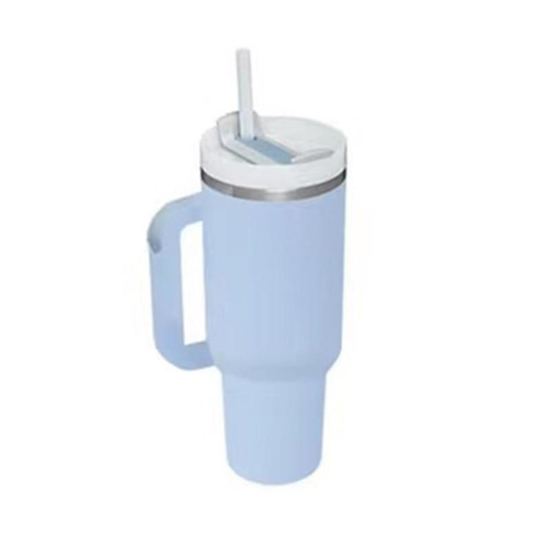 Insulated Stainless Steel Mug With Straw For Car 304 Steel 12-24 Hours Thermal Performance