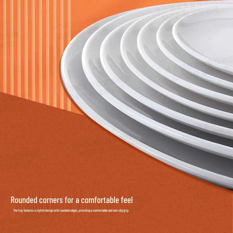 Jinwanfu Commercial 16-inch Melamine Round Buffet Plates (10-Pack)