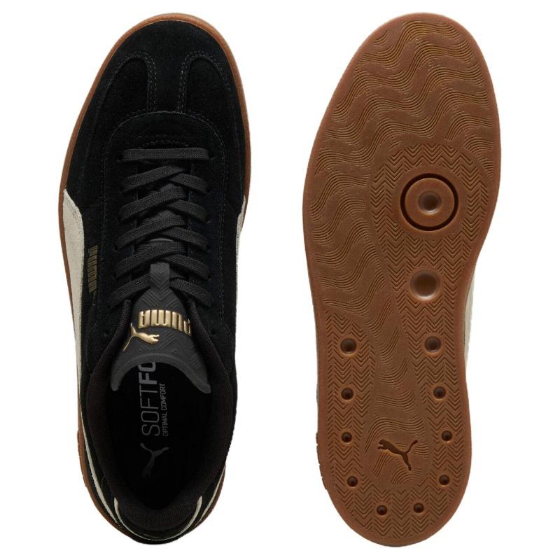 PUMA Club II Era Suede Unisex Low top Thin Sole Versatile Comfort Retro Trainers Black Beige 400717-01
