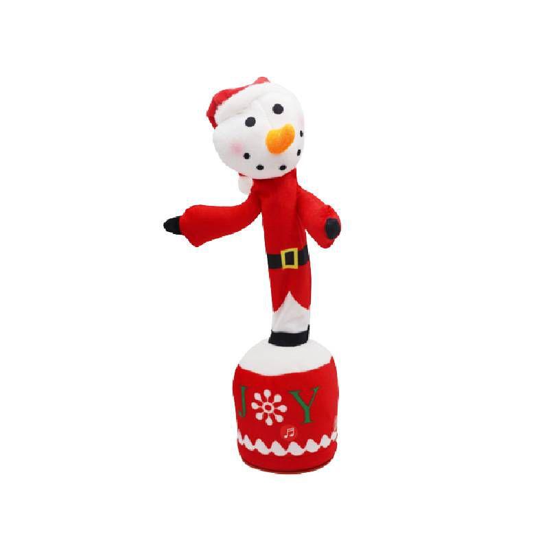 איש שלג חג המולד, קוסם רוקד ושר, צעצוע קטיפה - מתנה ייחודית ומהנה לילדים ולמשפחה!