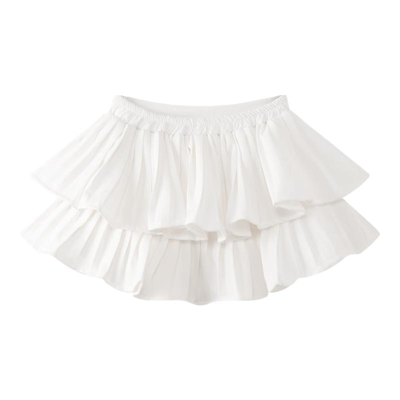 Girls  Summer Pleated Layered Skirt 120