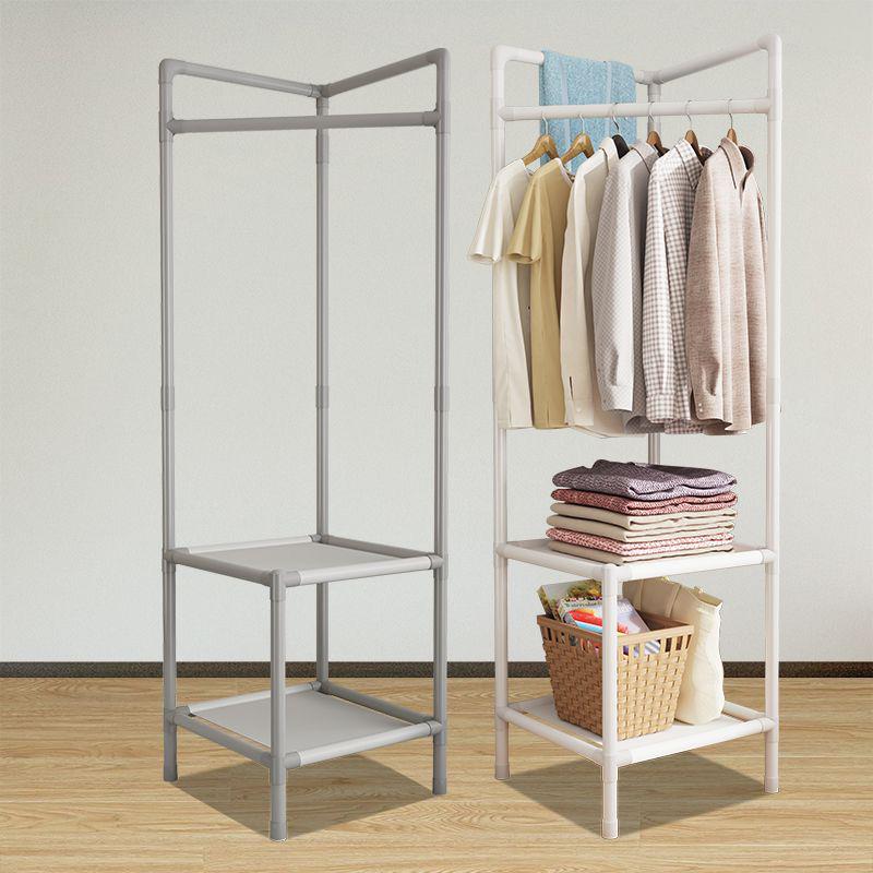 Multifunctional Corner Storage Rack for Clothes and Shoes – Detachable, Wall-Mounted Shelf for Bedroom