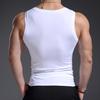 Men's Split Design Quick-Dry Sleeveless Fitness Tank Top - Black/White High Elasticity