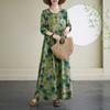 Round Neck Vintage Long Flesh Covering Dresses