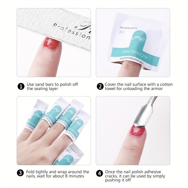 200 Stück Nagellackentferner-Pads für Gel-Politur, schonend zu den Nägeln, Einweg-Nageltücher.
