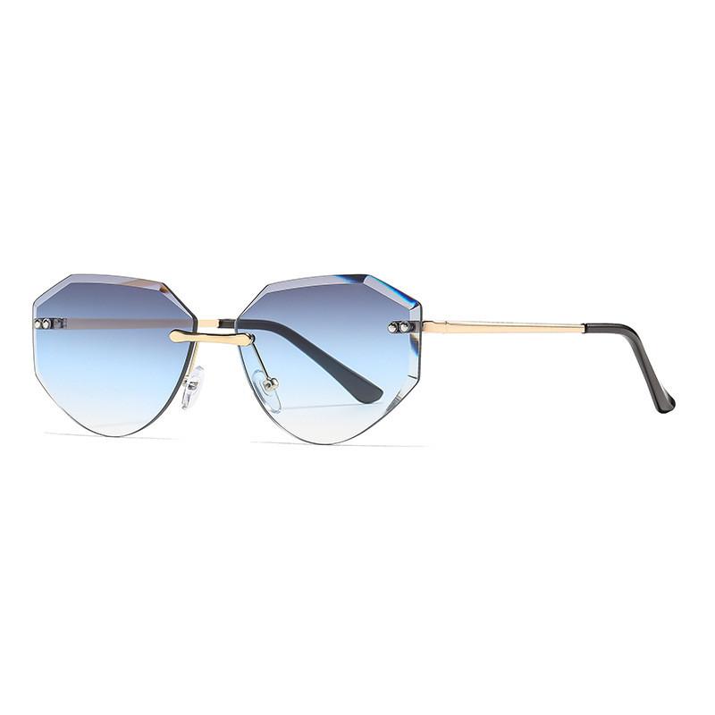 Uv400 Womens Polygon Sunglasses With Gray Lenses For Outdoor Sports And Fashion