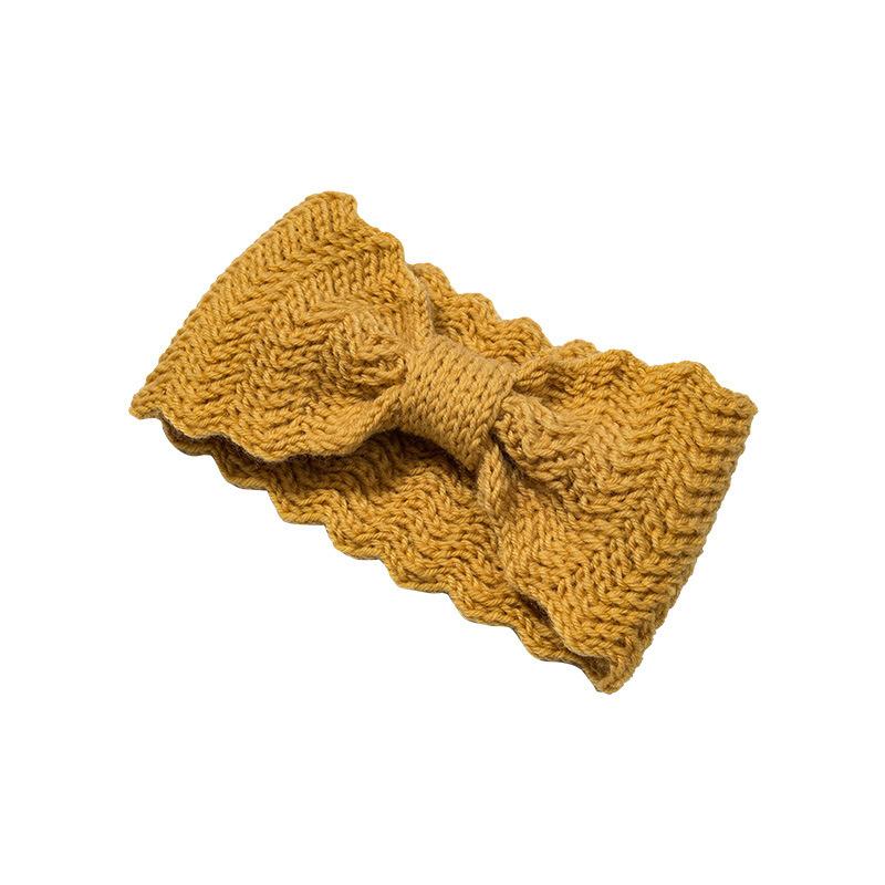 Gestrickte Breite Stirnbänder Für Frauen Winter Haar Turban Einfarbig Kreuz Geknotet Haarband Turbane Haar Zubehör