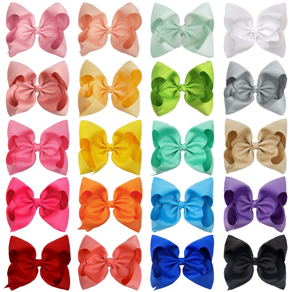 Lot 40 élastiques Cheveux Colorés Lot De 40 Nœuds à Cheveux En Ruban Gros-grain Pour Bébés Et Filles - 8 Cm - Élastiques - Pour Queue De Cheval - Pour Filles, Tout-petits