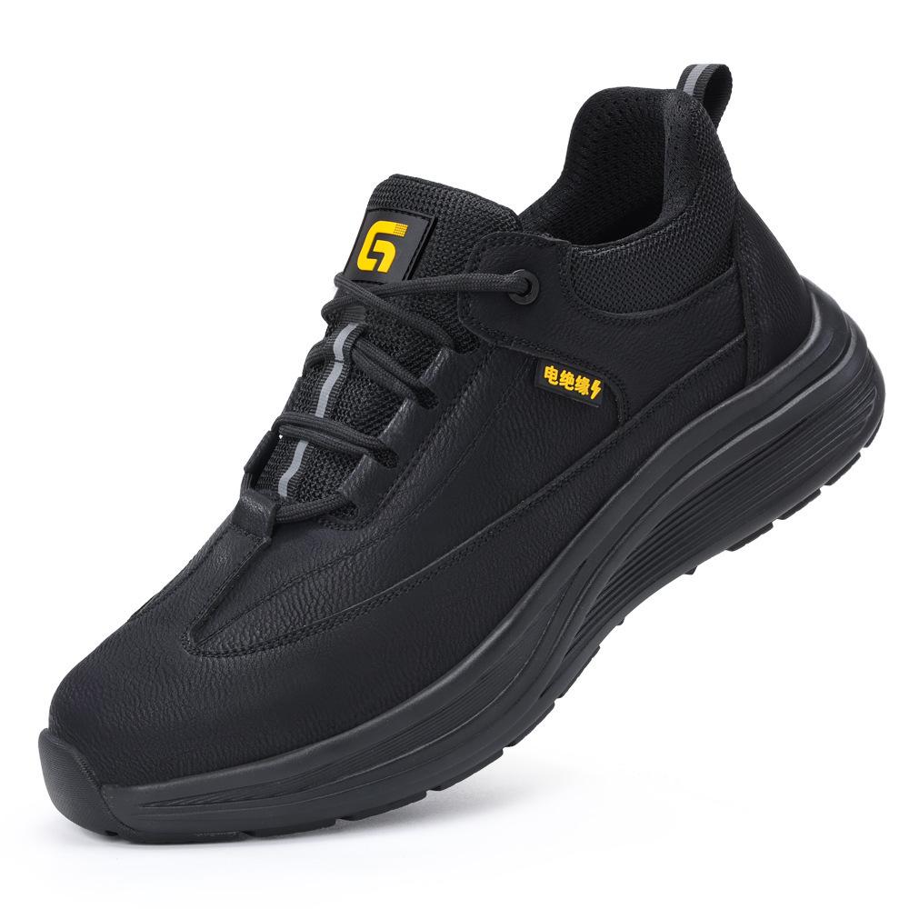 Men's Anti-Smash, Anti-Puncture Insulated Electrician Safety Shoes - Anti-Slip, Wear-Resistant, Comfortable Work Footwear