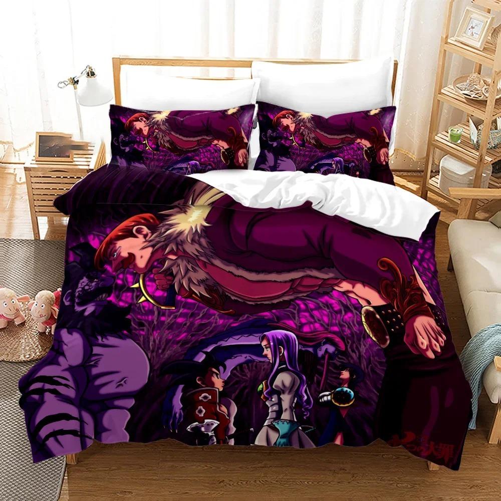 3D Printed Seven Deadly Sins Bedding Collection Anime Meliodas Duvet Cover Double Twin Full Queen King Adult Kid Bedclothes Quilt Cover