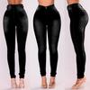 Damen High Waist Jeanshosen Jeans Stretch Bleistift Denimhosen Einfarbig Slim Skinny Lange Hosen