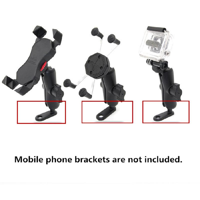 New 1" Ball Mount Base w/10mm Hole for Motorcycle Rearview Mirror/Phone Bracket Base