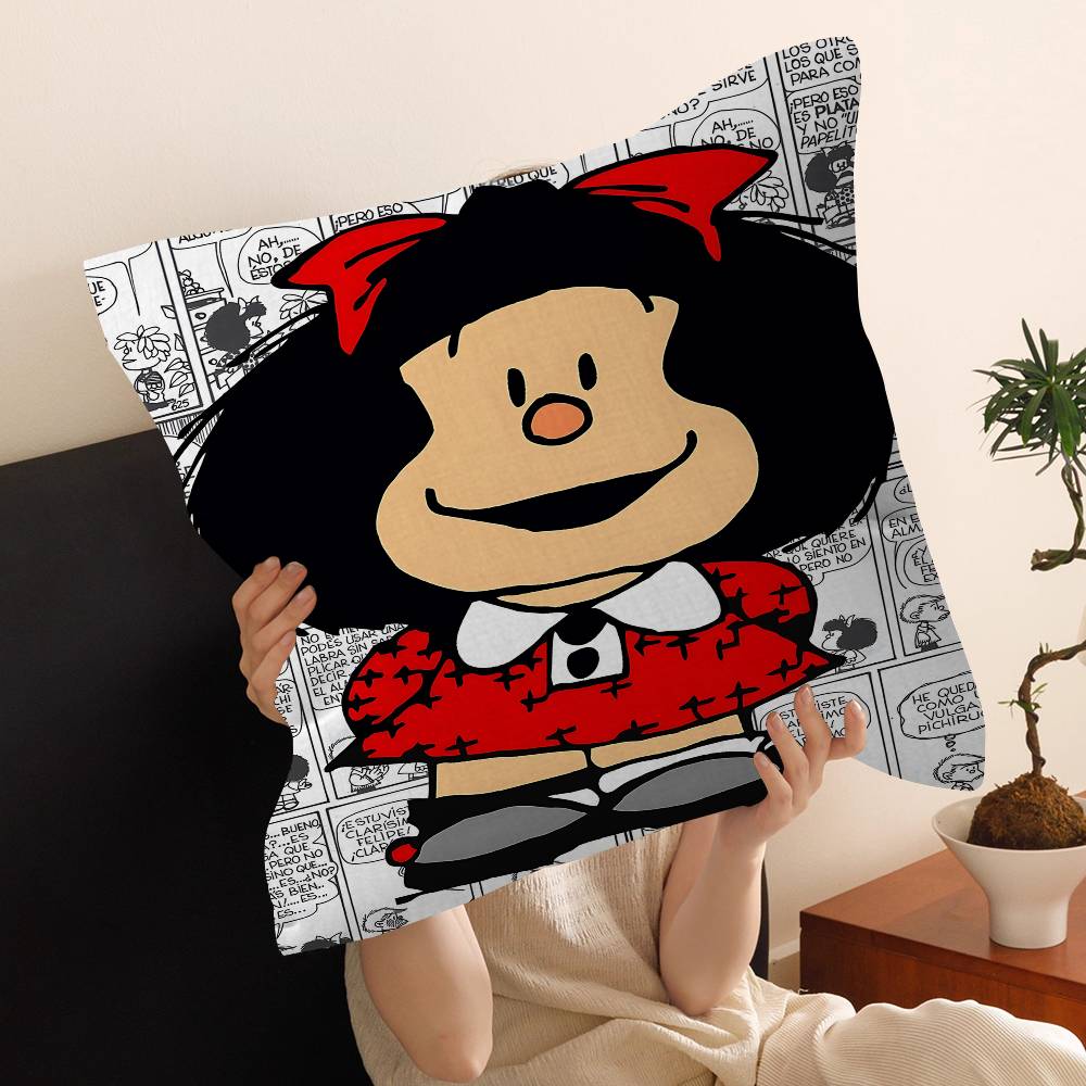 Cartoon M-Mafalda Pillow Cover For Bedroom Room And Living Room Sofa Decorative Cushion Cover