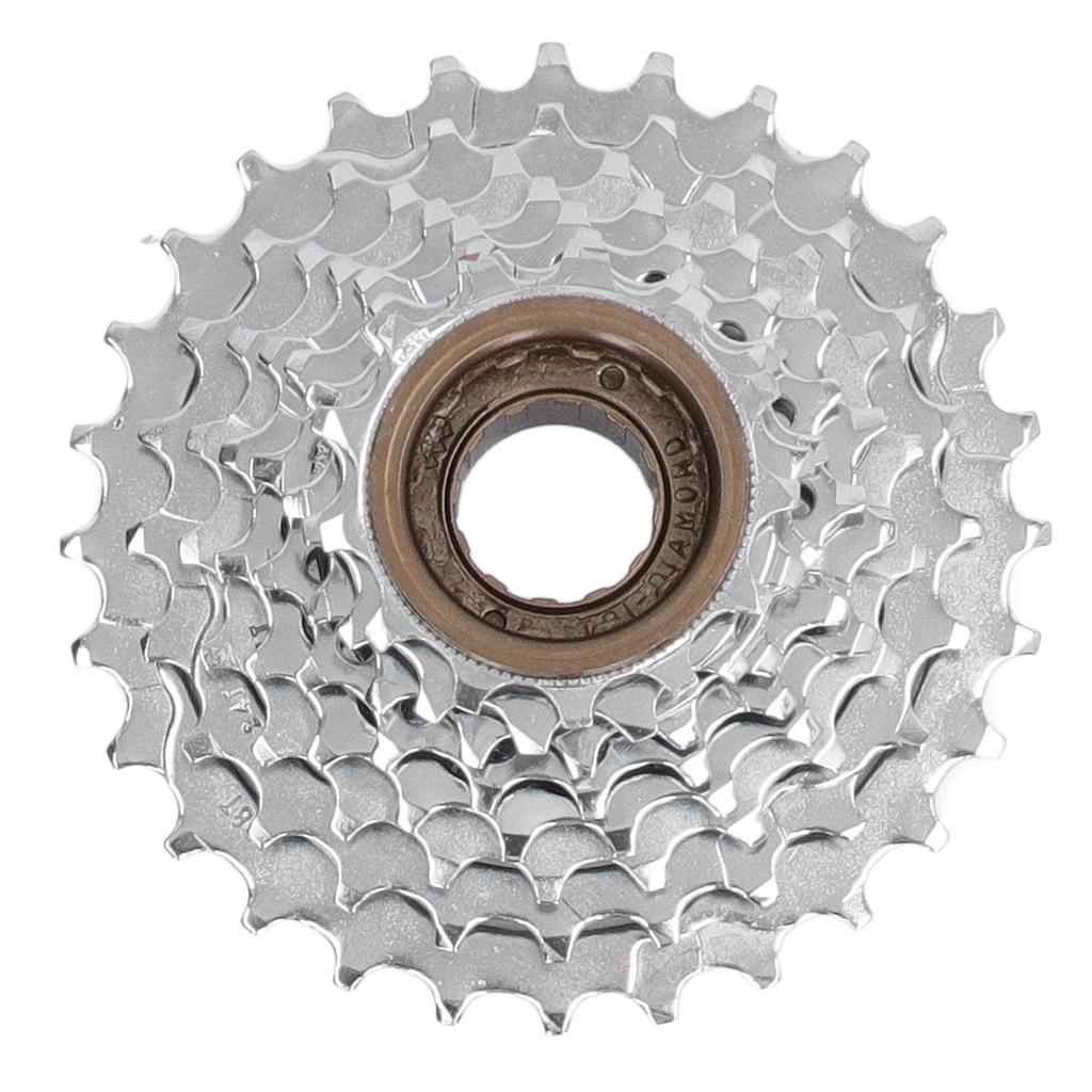 Bicycle Freewheel Sliver Steel 8 Speed 13‑28T Threaded Flywheel for Mountain Bike