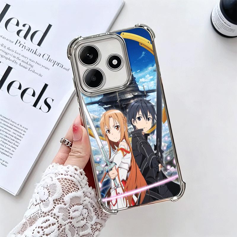 Sword Art Online Anime Weiche Handyhülle Für Xiaomi Redmi Note 14 15 Pro Plus 13 12 11S 11T 5G 10 9S 9 Galvanisiert Anti-Fall Fundas