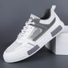 Men Spring Mesh Breathable Skate Shoes White Thin Lightweight Casual Sports Sneakers