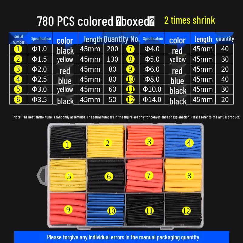 Colored Heat Shrink Tubing for Wire Insulation and Protection