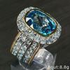 Huitan Classic Oval-shaped Women Finger Rings Gorgeous Wedding Anniversary Gift for Love Full Paved Shiny CZ Lady Luxury Jewelry