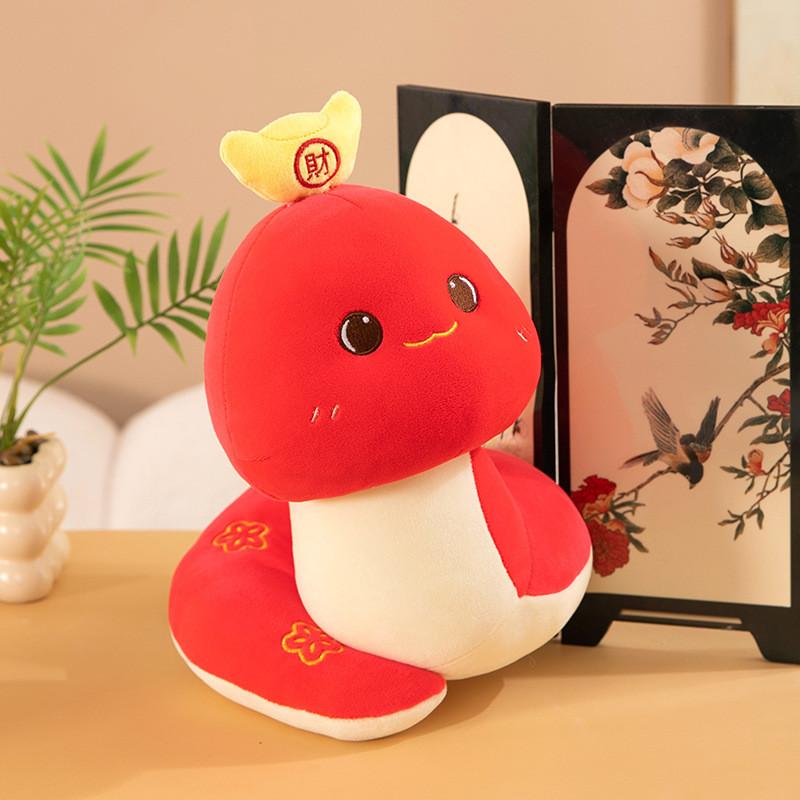 Creative 2025 Year Of The Snake Plush Toy With Ultra Soft Short Fur And Unique Design