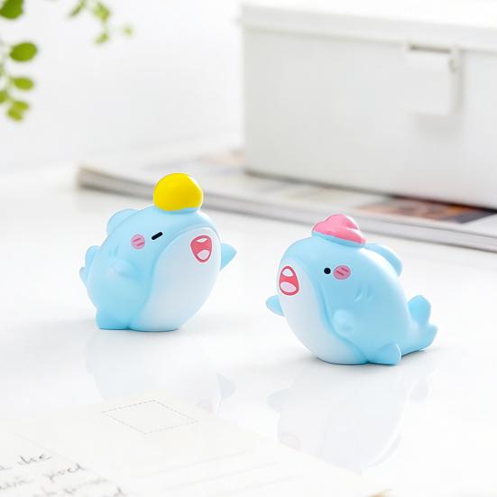 2 Peças de Miniaturas de Tubarão Fofas Resina Pequenas Ornamentos de Estilo Curativo Mini Decorações de Animais para Acessórios de Carro Mesa?