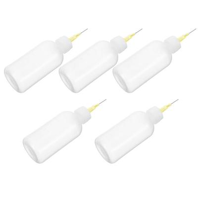 5pcs 50ml Pointed Bottle Liquid Squeeze Bottles Pottery Glaze Bottle Needle Tip Squeeze Bottles Ceramic Tool Glue Bottle for Mud