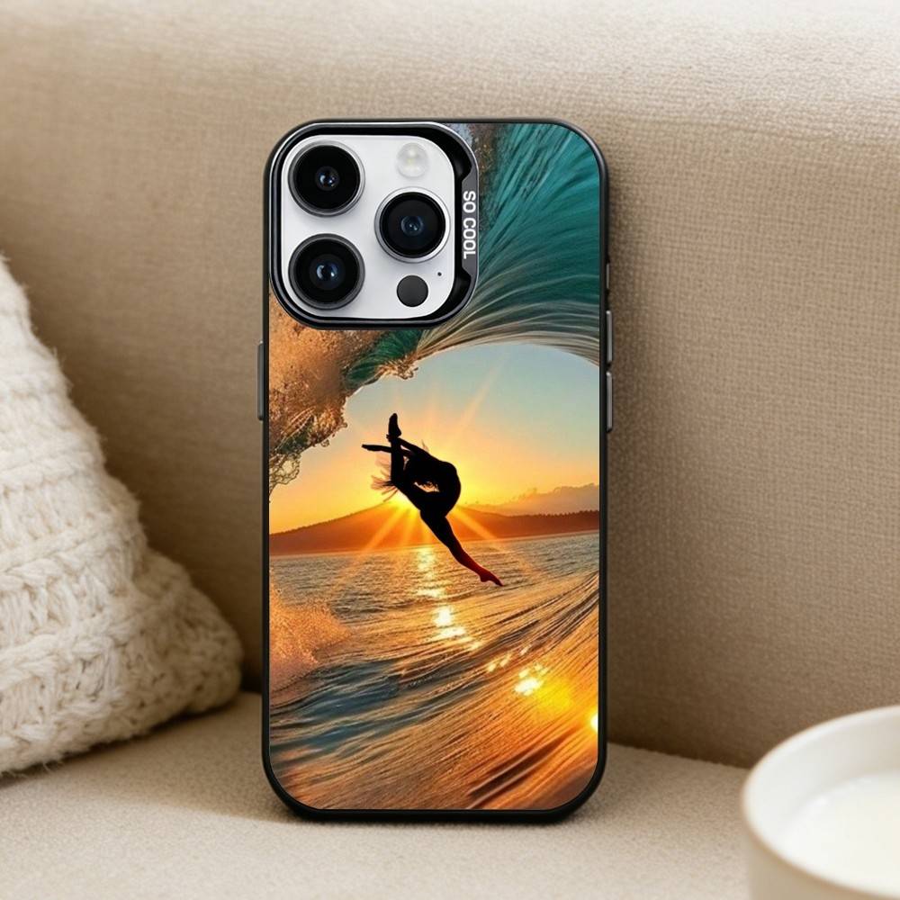 GYM Girl Gymnastic  Phone Case For iPhone 16,15,14,13,12,17,Pro,MAX Black Matte Shockproof Cover