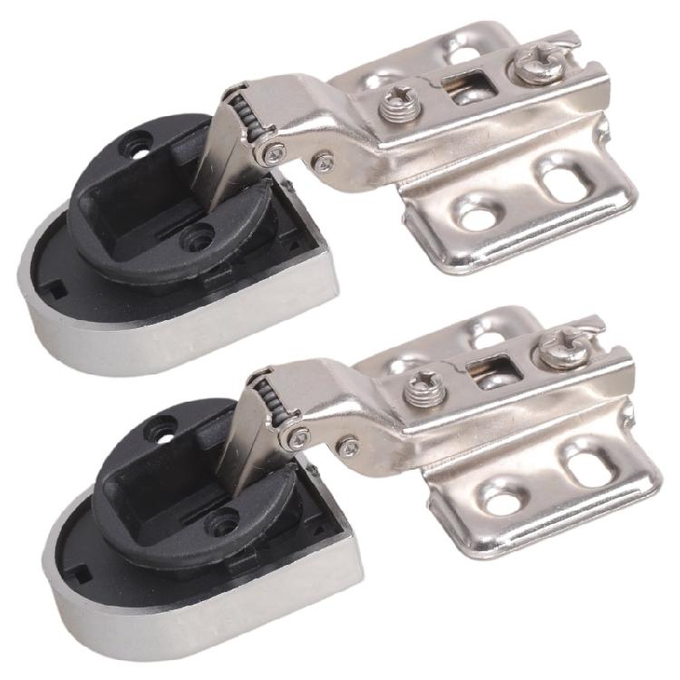 2 Pezzi Cerniera Clip per Porta in Vetro di Armadio da Cucina Acciaio Laminato a Freddo Cerniere Idrauliche per Porte in Vetro Accessori per Mobili
