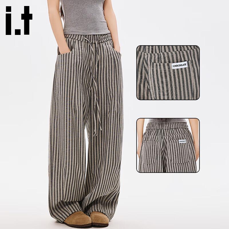 

CHOCOOLATEit Women s Striped Wide-Leg Trousers XL