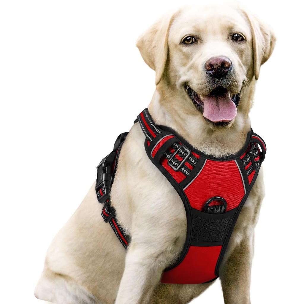 Dog harness, anti-pull, pet harness,  outdoor pet vest with 3M reflective strips, Oxford cloth material, suitable for small, medium and large dogs,