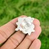 Natural Larimar Gemstone 925 Silver Solitaire Flower Adjustable Ring For Girls