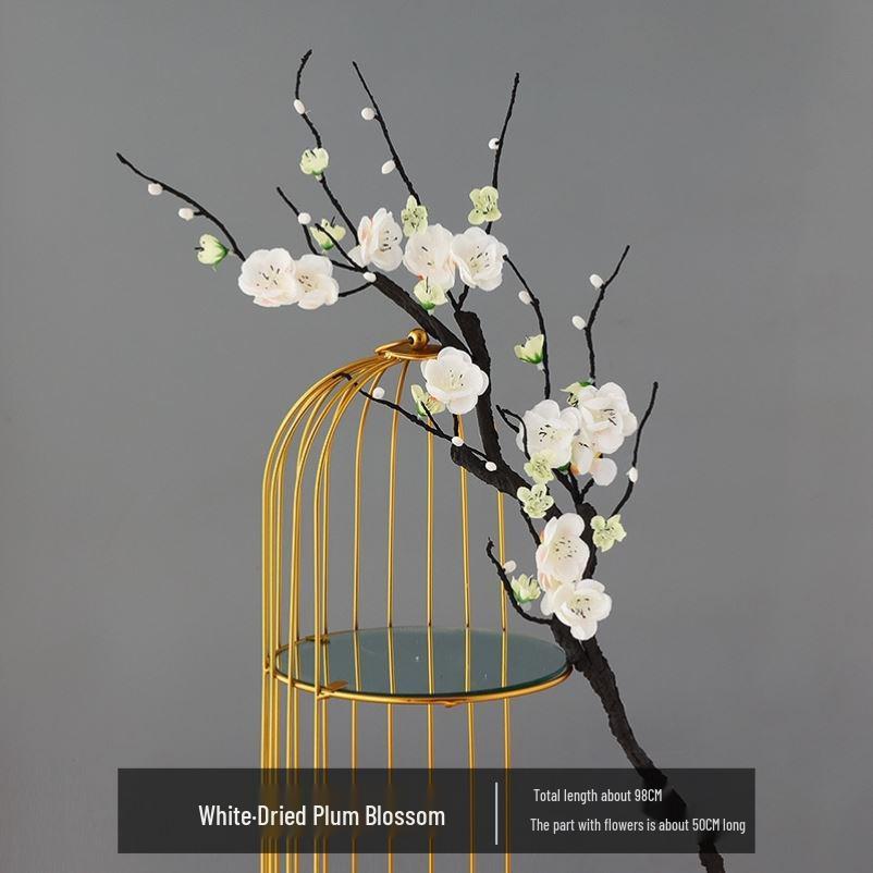 Artificial Plum & Peach Blossom Bonsai: Winter Sweet Flower Decor for Living Room or Study