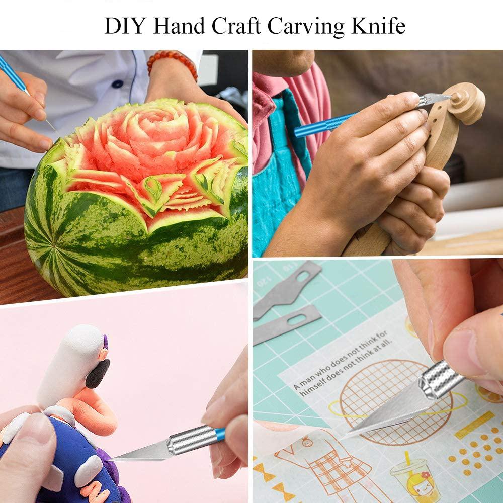 43Pcs Precision Carving Knife DIY Crafting Hobby Knife Set with Replacement Blades & Sewing Ruler for DIY Cutting Scrapbooking