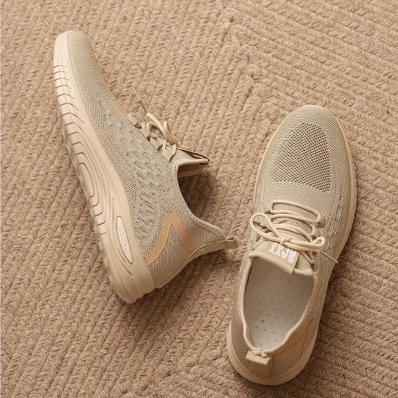 Summer Men's Casual Sneakers Mesh Breathable Lightweight Running Shoes Comfortable Hollow Soft Bottom Running Shoes Zapatillas