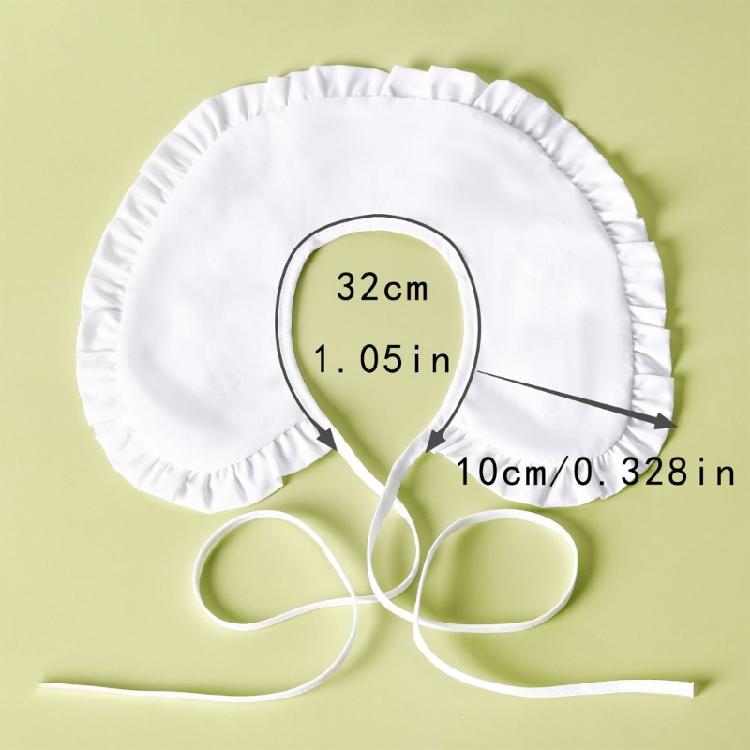 Detachable Ruffled Collar False Collar For Little Girls Easy And Simple To Wear Lacup Tied Decorative Collar For Student