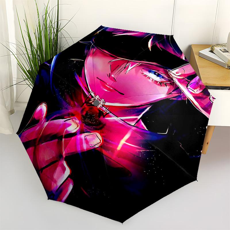 1pc Persona 5 Joker Outdoor Umbrella - Automatic Opening/Closing, Portable Tri-Fold Design, 8-Rib Iron Frame, Perfect Gift for Fans, Travelers, Daily