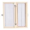 50PCS Biology Glass Prepared Microscope Slides Specimens Wooden Slide Storage Box Case