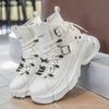 Thick-soled high-top men's shoes, super-hot ruffian handsome fried street heightening Martin boots, men's niche flow locomotive boots