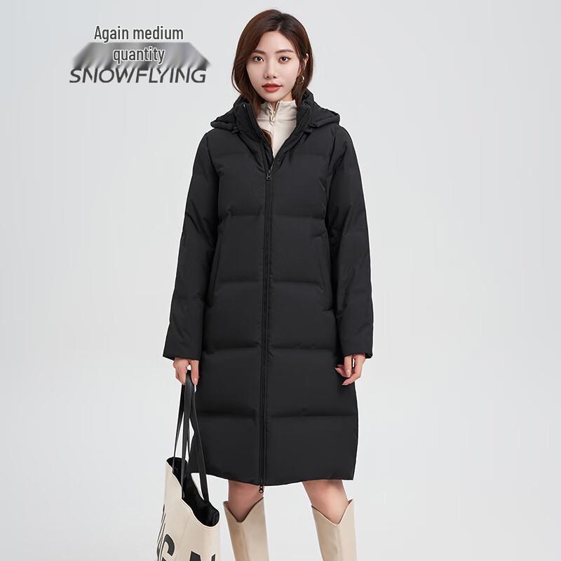 SNOWFLYING Women's Mid-Length Padded Duck Down Jacket