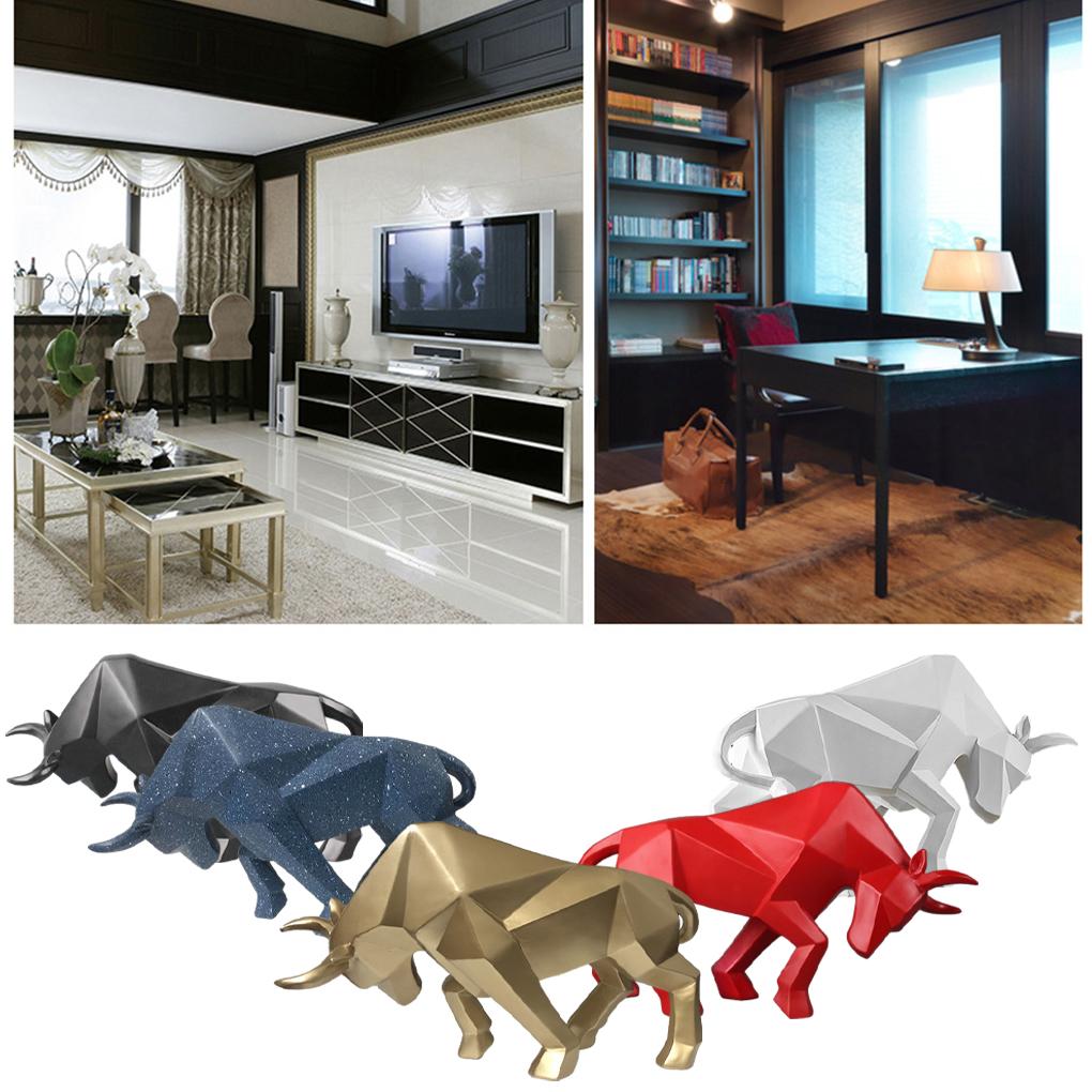 Exquisite Decoration Bulls Sculpture Made Of Resin Bull Statue Ornament Resin Bull Sculpture