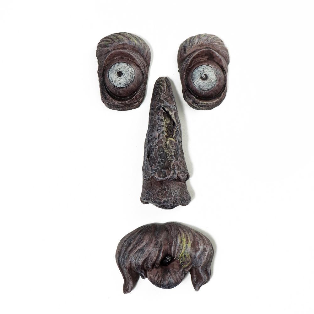 Cross-border Bark Glow Tree Monster Face Resin Ornament - Creative Easter Outdoor Decoration