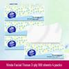 Mouchoirs Faciaux Vinda 3 Plis - 8 Paquets, 100 Essuie-tout Chacun, Abordables pour un Usage Domestique
