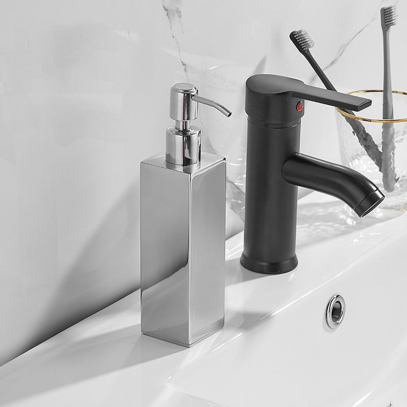 304 Stainless Steel Soap Dispenser Black Shower Shampoo Bottle Hotel Wall Hanging Press Hand Sanitizer Bottle