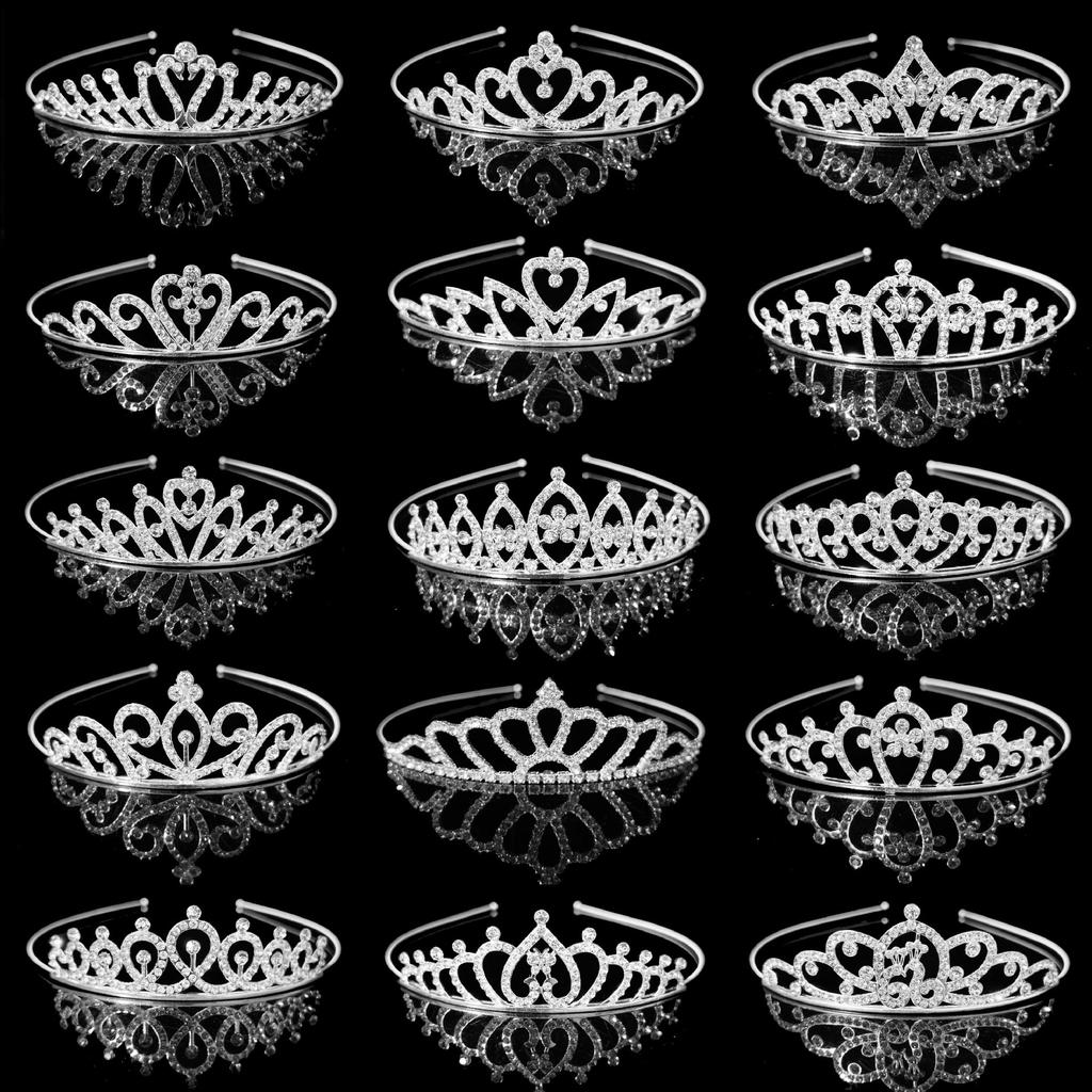 Children'S Crown Headgear Adult Headband Dance Stage Performance Rhinestones Crystal For Girls And Baby Hosts