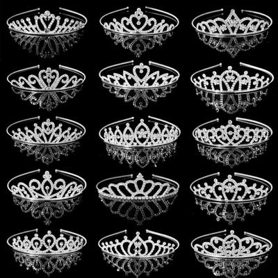 Children'S Crown Headgear Adult Headband Dance Stage Performance Rhinestones Crystal For Girls And Baby Hosts