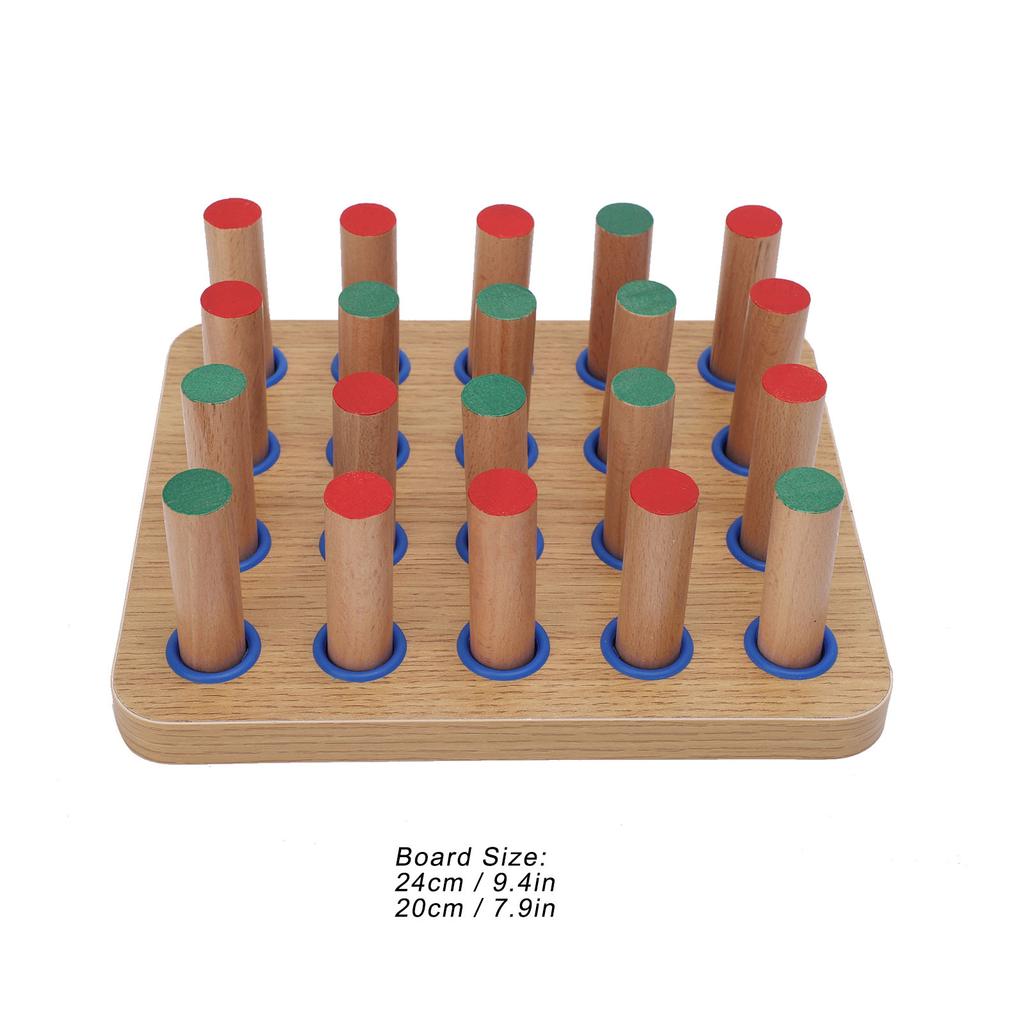 Wooden Insertion Plate Finger Dexterity Improve Fine Motor Coordination Hand Rehabilitation Peg Board Medium