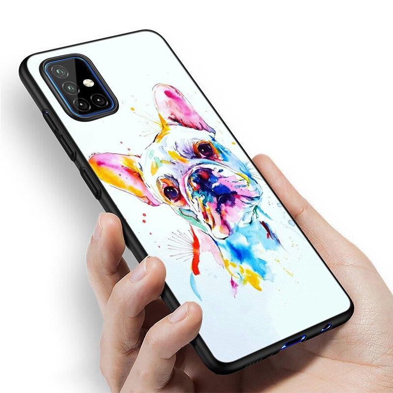 Cute Brindle Frenchie Puppy Case For Samsung Galaxy A12 A02S A22 A32 A52 A72 A71 A51 A41 A31 A21 A11 A50 A70 A10S A20S Cover