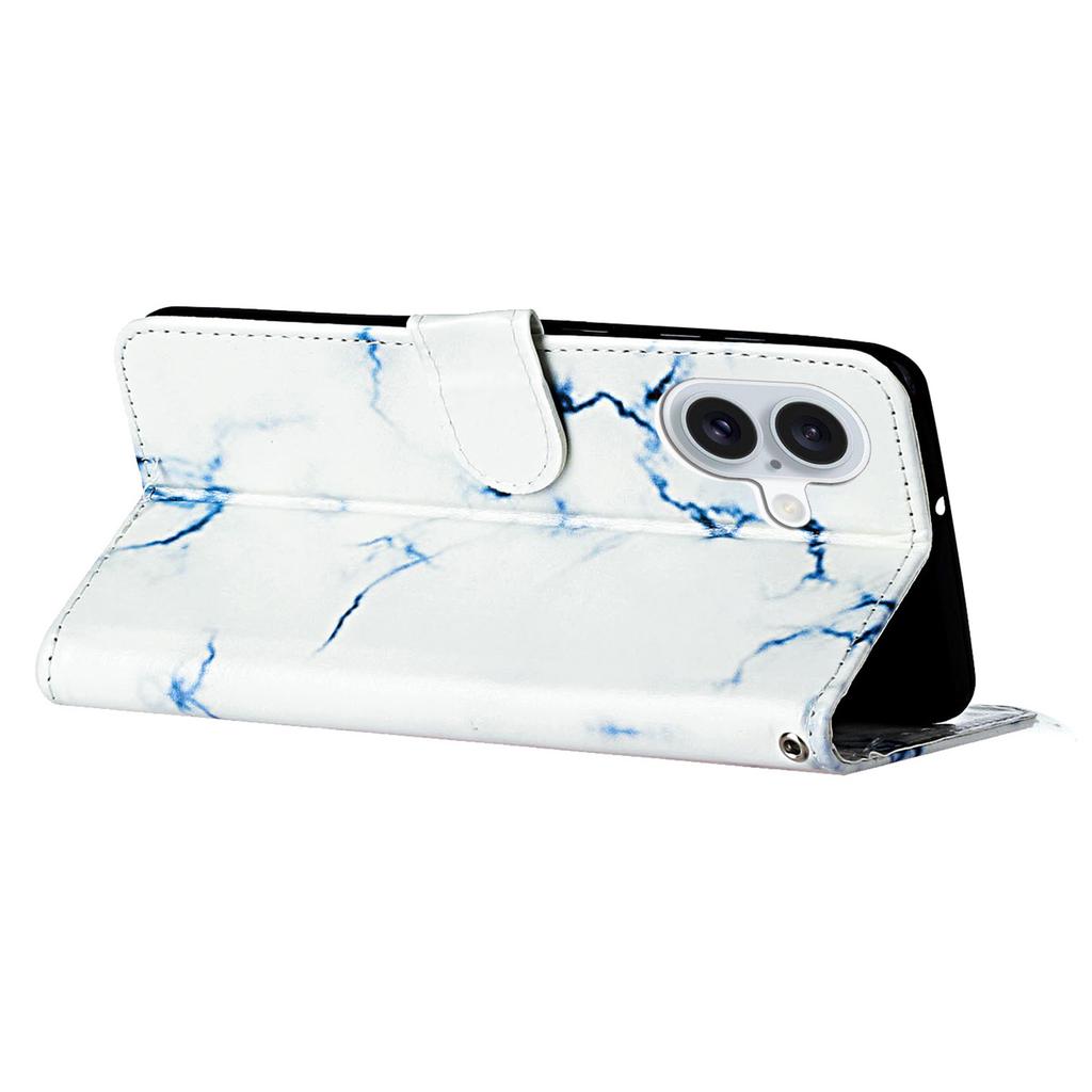 For iPhone 16 Case Pattern Stand Leather Phone Cover Card Slots Design