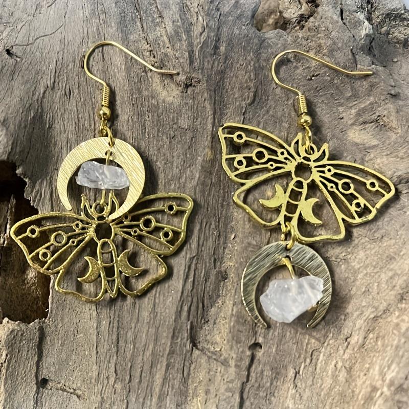 Luna Moth Earrings Butterfly Earrings Celestial Earrings Bohemia Earrings